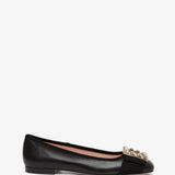 Tres Vivier black leather ballerinas