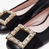 Tres Vivier black leather ballerinas