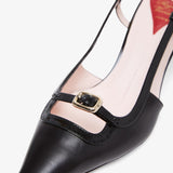 Viv Canard 55 black slingbacks