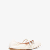 Mini Tres Vivier white ballerinas