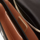 Flower black satin clutch