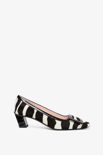 Belle Vivier 45 black and white pumps