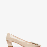 Belle Vivier 45 beige patent pumps