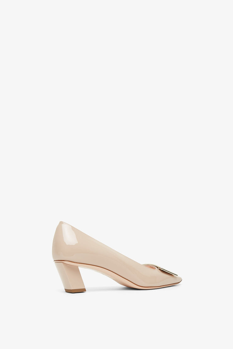 Belle Vivier 45 beige patent pumps