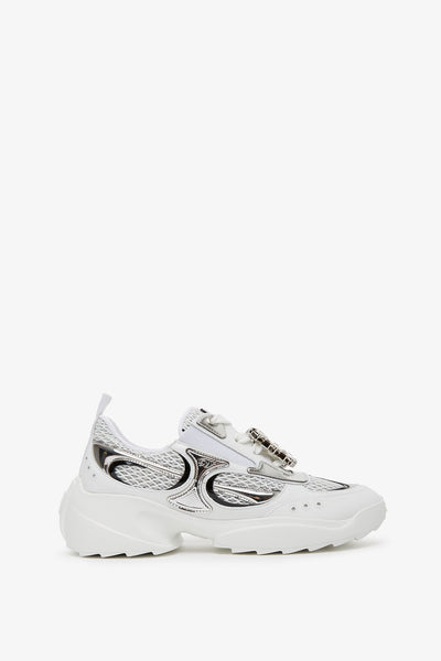 Motor Run silver sneakers