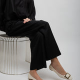 Belle Vivier beige elastic bellerinas