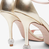 Vivier Marlene 100 embellished gold sandals