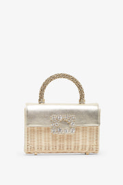 Jewel Efflorescence rattan mini bag