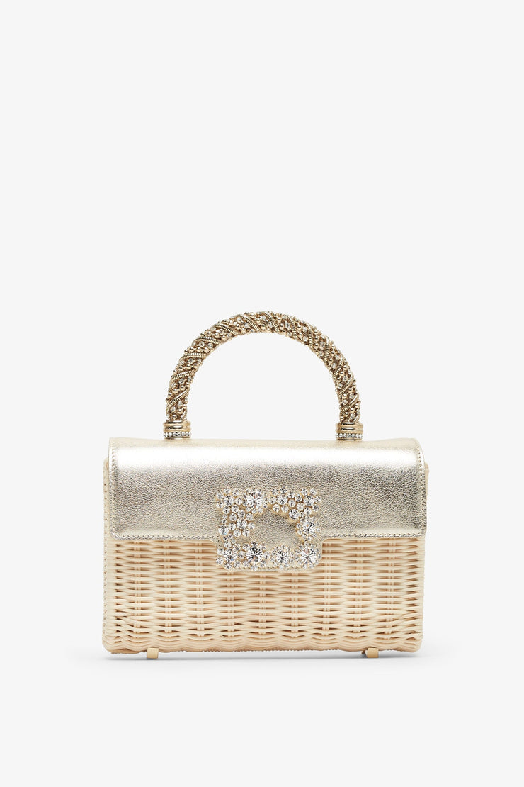 Jewel Efflorescence rattan mini bag