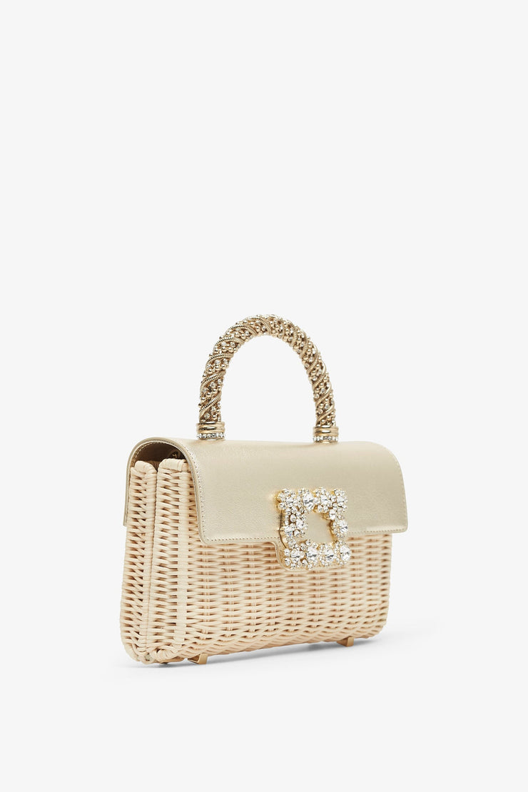 Jewel Efflorescence rattan mini bag