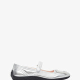 Padded silver ballerinas