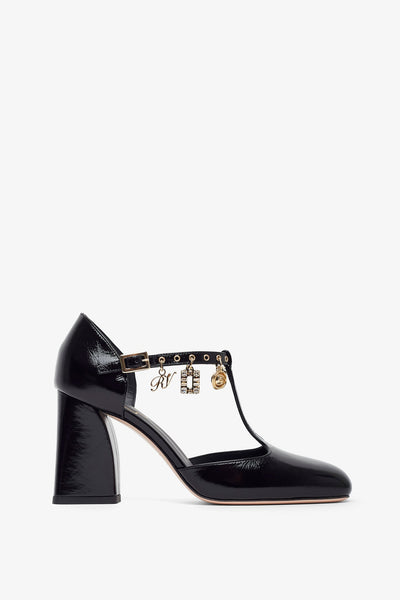 Tres Vivier 85 black with gold charms
