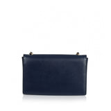 Ginny navy leather shoulder bag