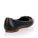 Enea black nappa ballerina