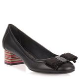 Elvin 40 black leather pump