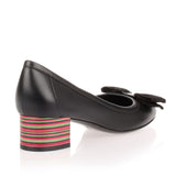 Elvin 40 black leather pump