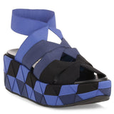 Ellettra blue elasticated platform