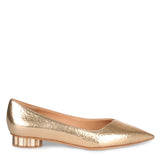 Bari metallic gold embossed ballerina