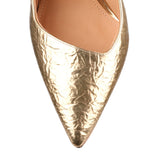 Bari metallic gold embossed pump