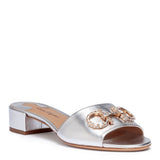 Lampio 30 silver leather sandals