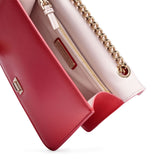 Vara red leather shoulder bag