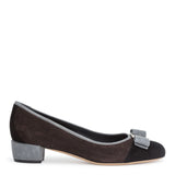Vara 40 black grey suede pumps
