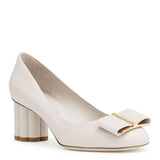 Capua 55 off white calf flower heel pumps