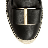 Sannio black calf espadrilles