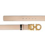 Reversable and adjustable gancini belt