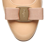 Vara bow patent beige pumps