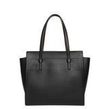 Amy M black leather tote bag