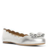 Varina shell metallic leather flats