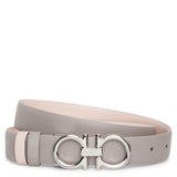 Rhinoceros grey 25 leather silver buckle belt