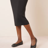 Ballerina black leather flats