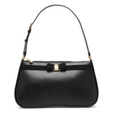 Vara grosgrain bow black leather bag