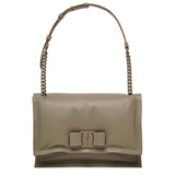 Viva bow olive leather bag