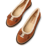 Varina winter tan ballet flats