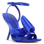 Helena 105 blue satin bow sandals