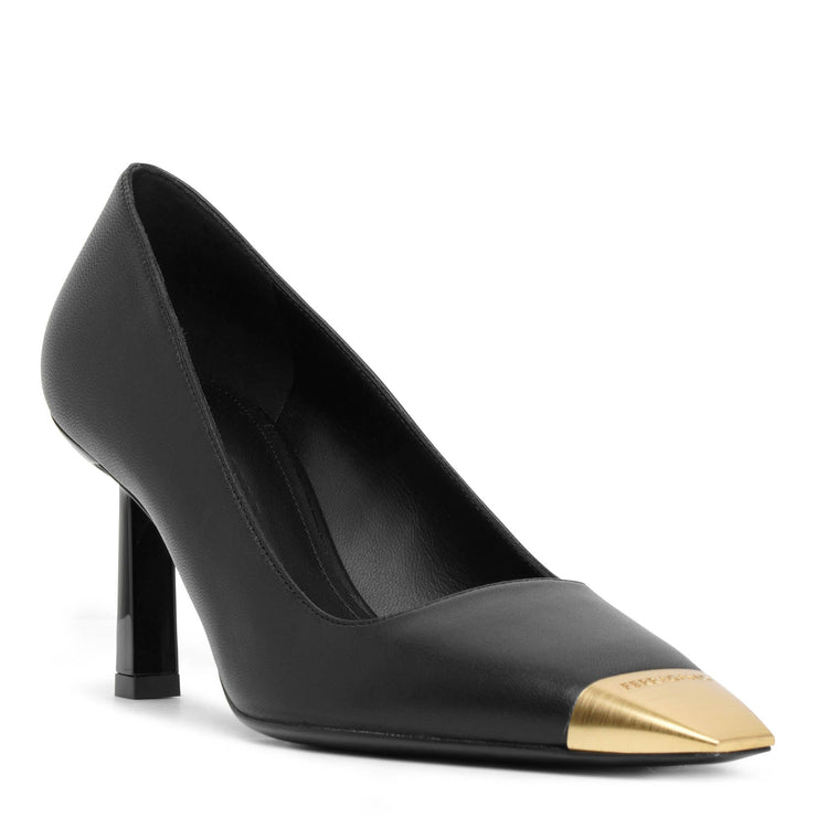 Amber 70 black leather pumps