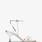 Denise 70 silver sandals