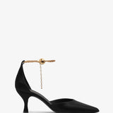Dana 70 black leather pumps