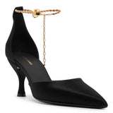 Dana 70 black leather pumps