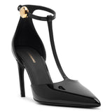 Odette 85 black patent pumps