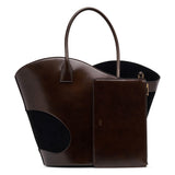 Cut out brown tote bag