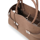 Hug brown nubuck medium top handle bag