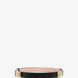 Gancini black adjustable belt