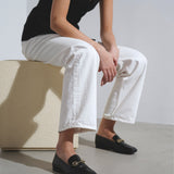 Louis black leather loafers