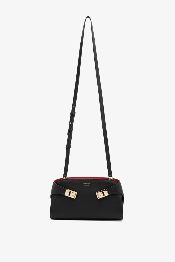 Hug black leather bag