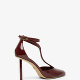 Lysandra 95 dark red patent pumps