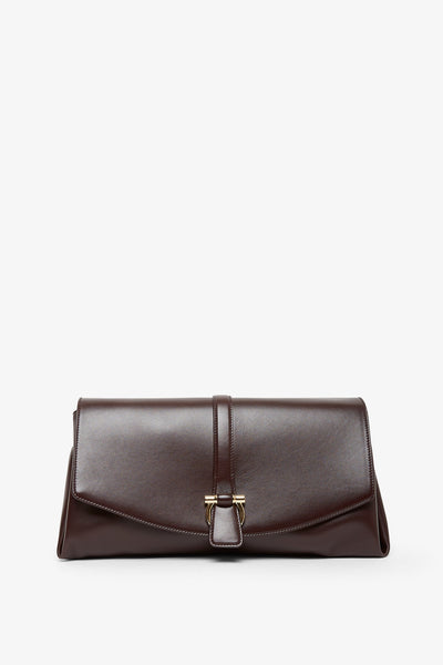 Front flap burgundy crossbody bag